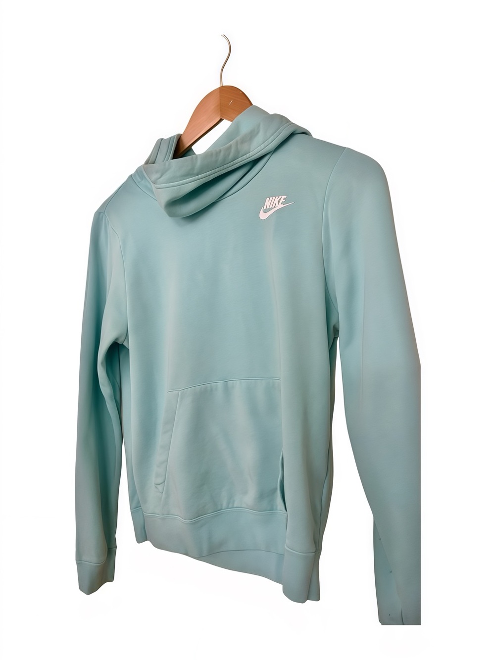 Nike Teal cowl neck Hoodie with White Swoosh